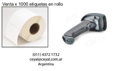 Venta x 1000 etiquetas en rollo