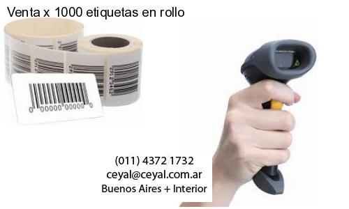Venta x 1000 etiquetas en rollo