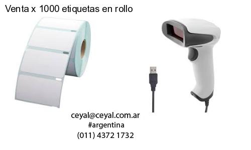Venta x 1000 etiquetas en rollo