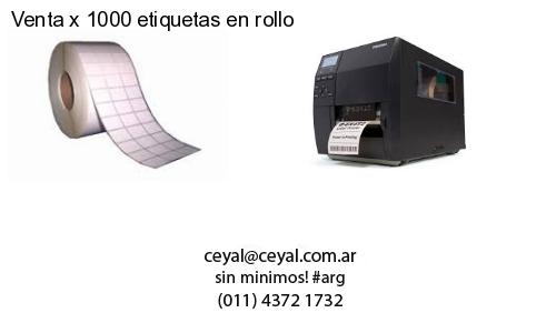 Venta x 1000 etiquetas en rollo