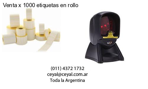 Venta x 1000 etiquetas en rollo