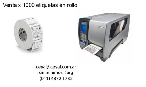 Venta x 1000 etiquetas en rollo