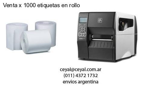 Venta x 1000 etiquetas en rollo