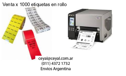Venta x 1000 etiquetas en rollo