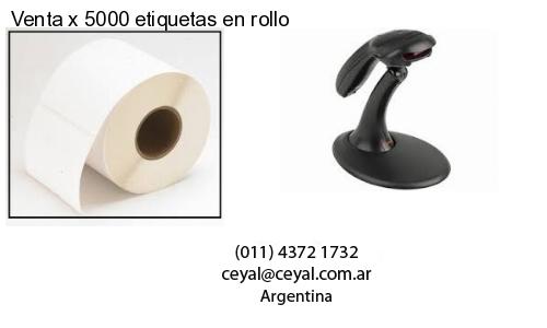 Venta x 5000 etiquetas en rollo