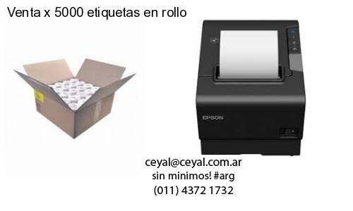 Venta x 5000 etiquetas en rollo