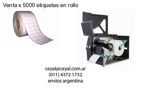 Venta x 5000 etiquetas en rollo