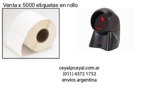 Venta x 5000 etiquetas en rollo