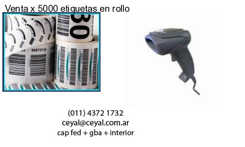 Venta x 5000 etiquetas en rollo