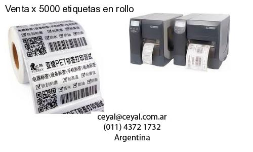 Venta x 5000 etiquetas en rollo