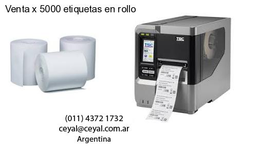 Venta x 5000 etiquetas en rollo