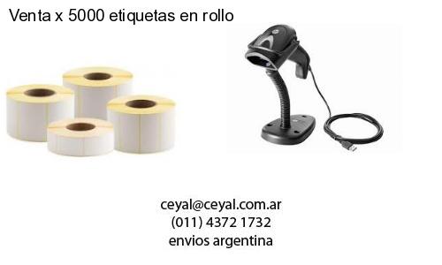 Venta x 5000 etiquetas en rollo