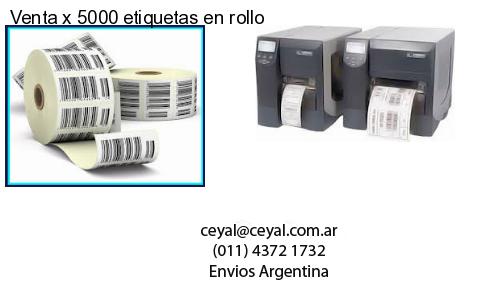 Venta x 5000 etiquetas en rollo