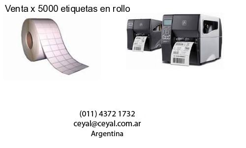 Venta x 5000 etiquetas en rollo