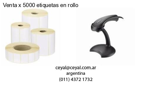 Venta x 5000 etiquetas en rollo
