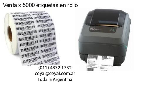 Venta x 5000 etiquetas en rollo