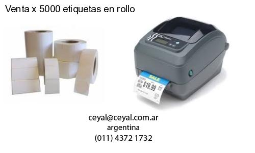 Venta x 5000 etiquetas en rollo