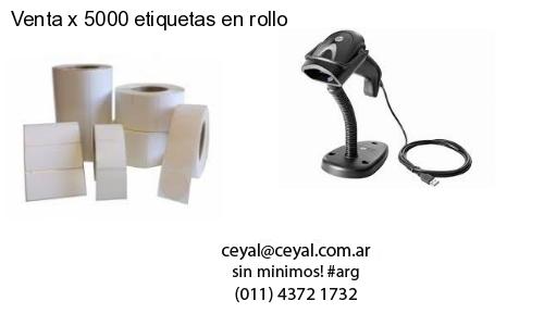 Venta x 5000 etiquetas en rollo