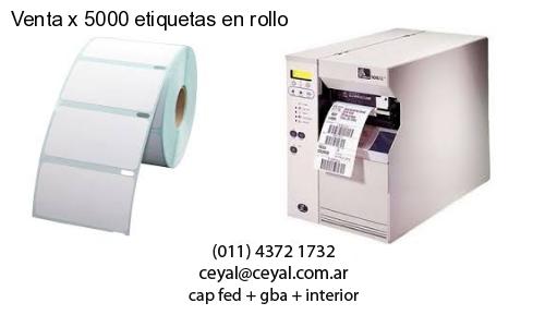 Venta x 5000 etiquetas en rollo