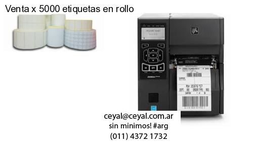Venta x 5000 etiquetas en rollo