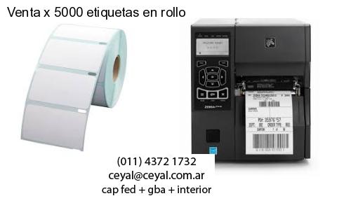 Venta x 5000 etiquetas en rollo