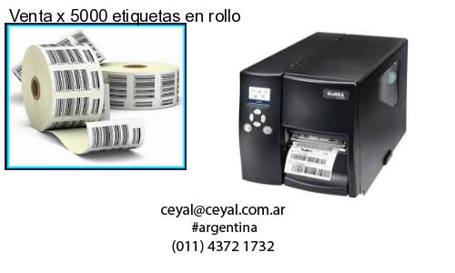 Venta x 5000 etiquetas en rollo