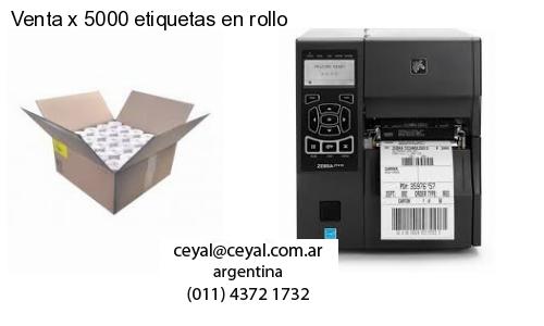 Venta x 5000 etiquetas en rollo