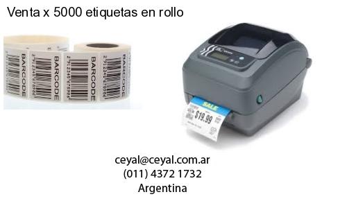 Venta x 5000 etiquetas en rollo