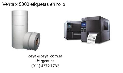 Venta x 5000 etiquetas en rollo