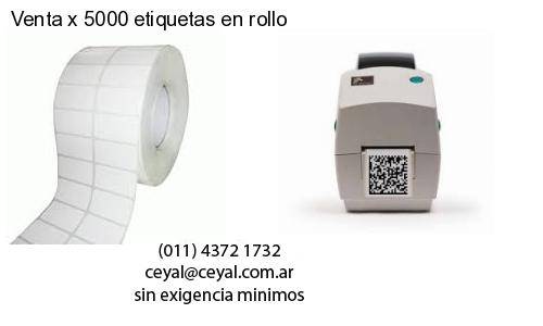 Venta x 5000 etiquetas en rollo