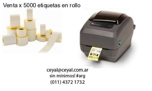 Venta x 5000 etiquetas en rollo