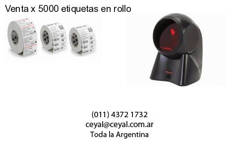 Venta x 5000 etiquetas en rollo