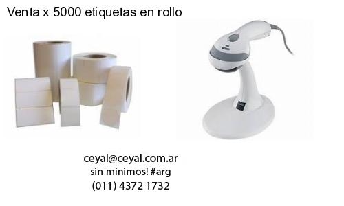 Venta x 5000 etiquetas en rollo