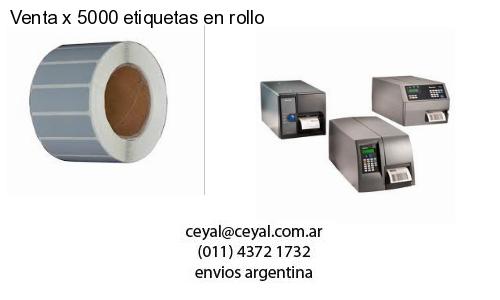 Venta x 5000 etiquetas en rollo