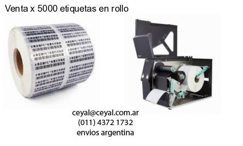 Venta x 5000 etiquetas en rollo
