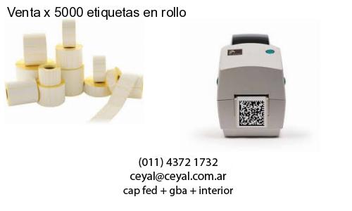 Venta x 5000 etiquetas en rollo