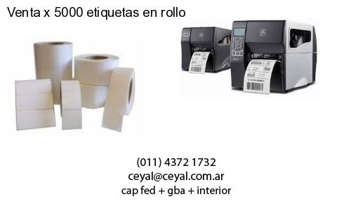 Venta x 5000 etiquetas en rollo