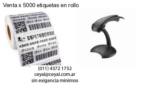 Venta x 5000 etiquetas en rollo