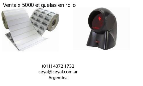 Venta x 5000 etiquetas en rollo