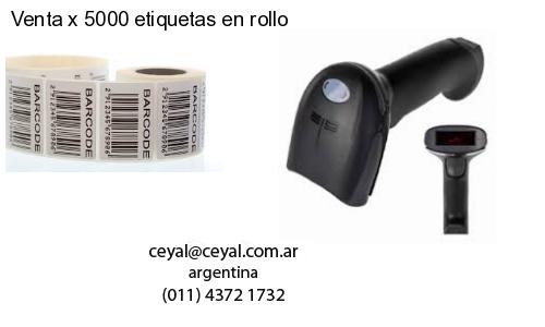 Venta x 5000 etiquetas en rollo