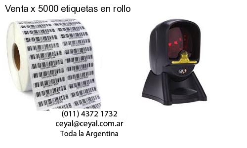 Venta x 5000 etiquetas en rollo