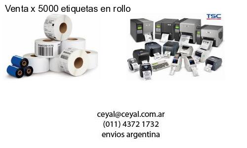 Venta x 5000 etiquetas en rollo