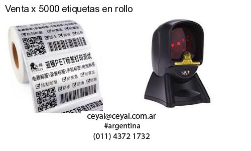 Venta x 5000 etiquetas en rollo