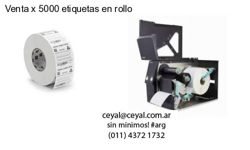 Venta x 5000 etiquetas en rollo