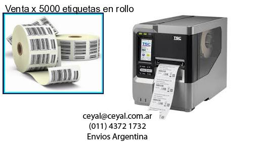 Venta x 5000 etiquetas en rollo