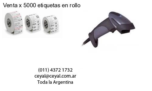 Venta x 5000 etiquetas en rollo