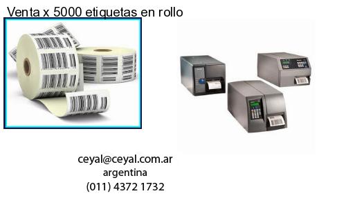 Venta x 5000 etiquetas en rollo