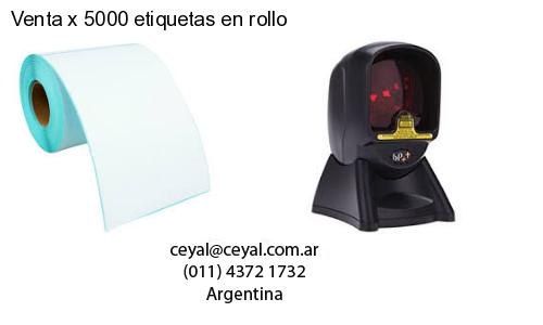 Venta x 5000 etiquetas en rollo
