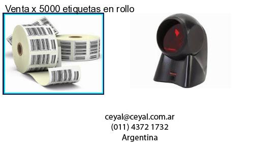Venta x 5000 etiquetas en rollo