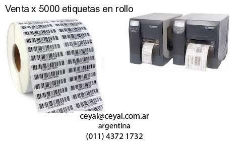 Venta x 5000 etiquetas en rollo